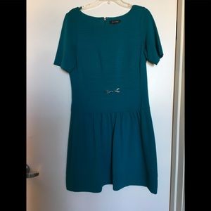 Teal Dropped Waist Dress